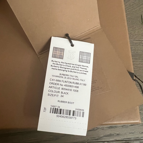 Burberry rain boots kids 34 - Picture 2 of 4